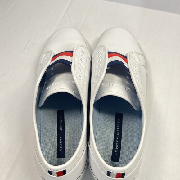 Tommy Hilfiger Women's 8 Twanni White Leather Preppy Sporty Nautical‎ - Picture 5 of 12